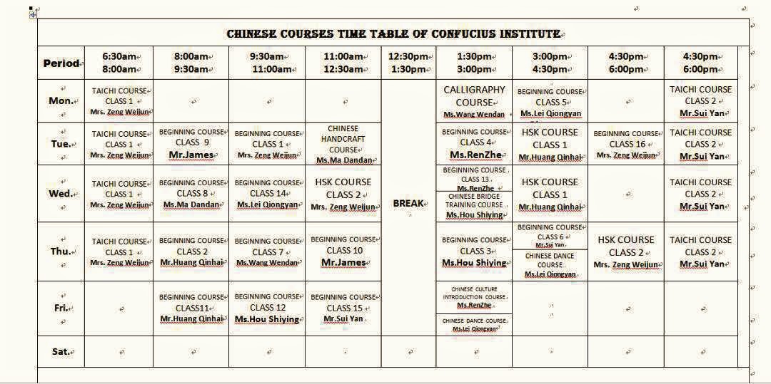 time-table-for-2017-2018-academic-year-1st-semester-confucius